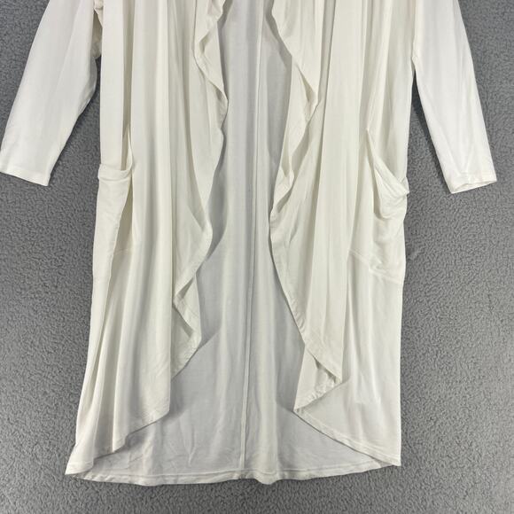 UGG Womens Cardigan Sweater Sz Medium / Large Cream Soft Stretch Lagenlook - Picture 10 of 13